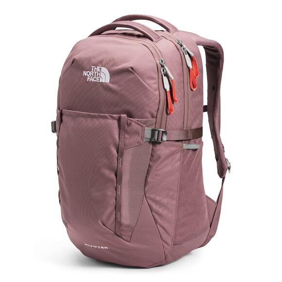 The North Face Women's Pivoter Backpack Twilight Mauve / Emberglow Orange NWT - Picture 8 of 16